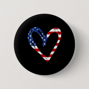 US-Flagge Herzstück Amerikanische Patriotische Str Button
