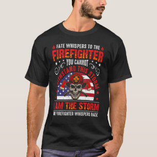 US-Flagge Ich bin Sturm-Feuerwehrhelm für Bro T-Shirt