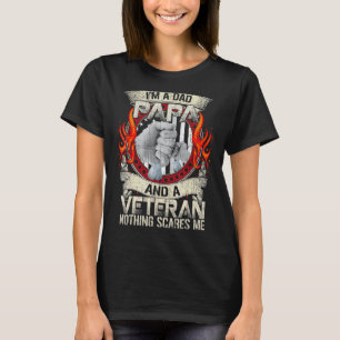 US-Flagge Ich bin Vater Papa und ein Veteran nicht T-Shirt