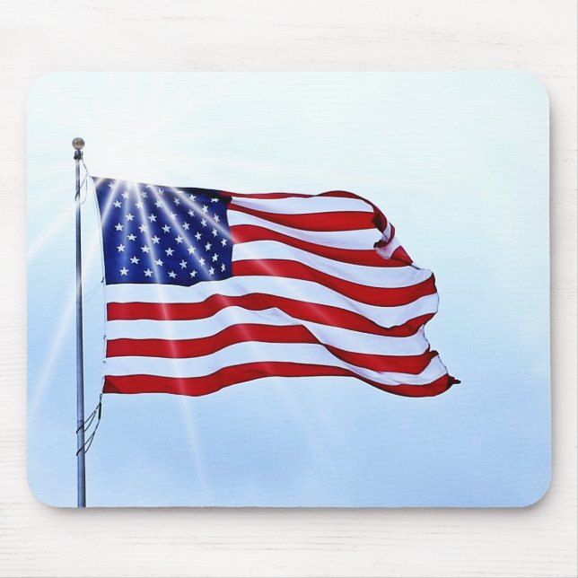 US-Flagge im Wind Mousepad (Vorne)