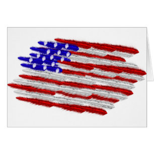US-Flagge in Feathers