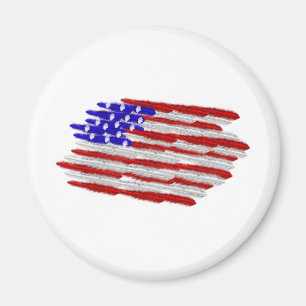 US-Flagge in Feathers Magnet