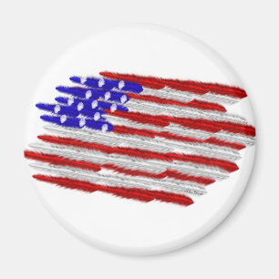 US-Flagge in Feathers Magnet