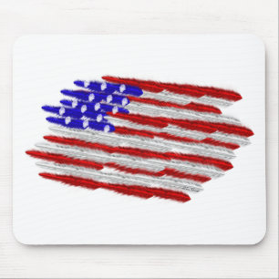 US-Flagge in Feathers Mousepad