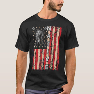 US-Flagge Indisches Kopfhaut-Indianerblut 2 T-Shirt
