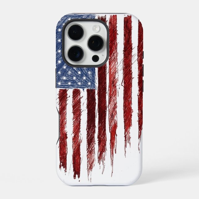 US-Flagge iPhone Hülle (Rückseite)