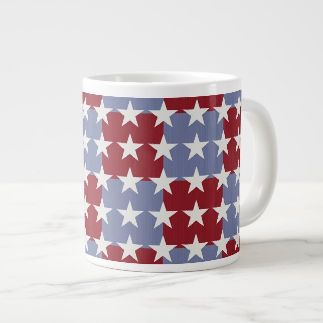 US Flagge Jumbo-Tasse (Vorderseite Rechts)