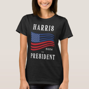 US Flagge Kamala Harris für den Präsidenten 2024 T-Shirt
