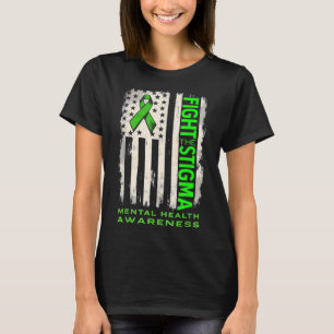 US-Flagge Kampf gegen Stigma Bewusstsein für psych T-Shirt