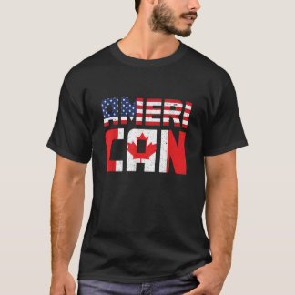 US-Flagge Kanadischer amerikanischer Stolz Kanadis T-Shirt