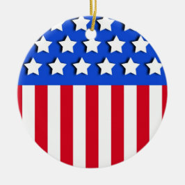 US Flagge Keramik Ornament