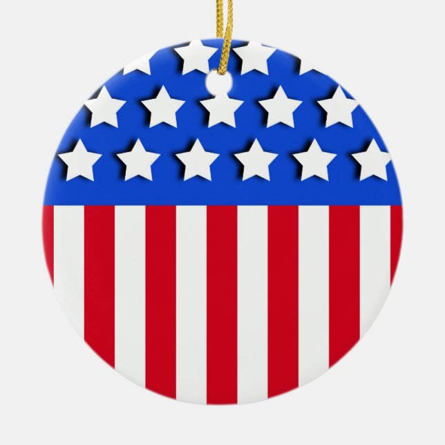 US Flagge Keramik Ornament (Vorne)