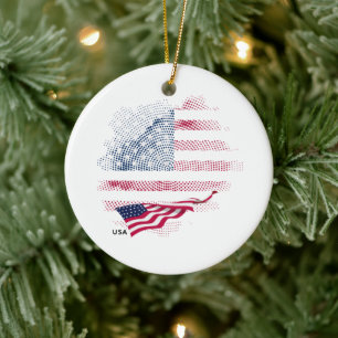 US-Flagge Keramik Ornament