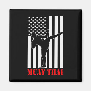 Us Flagge Kickboxen Martial Arts Kämpfer Muay Thai Magnet