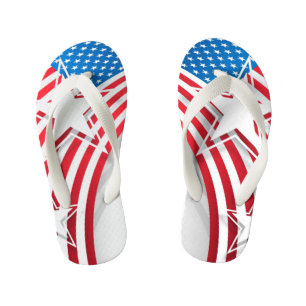 US Flagge Kids Flip Flops