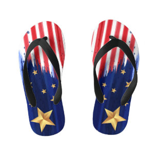 US Flagge Kids Flip Flops