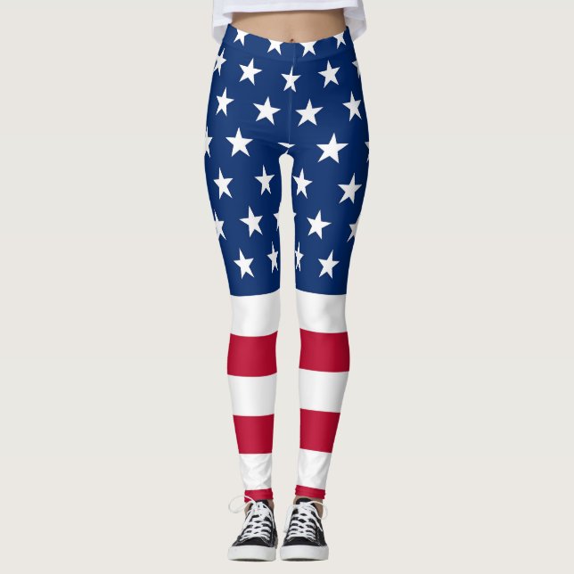 US-Flagge Leggings (Vorderseite)