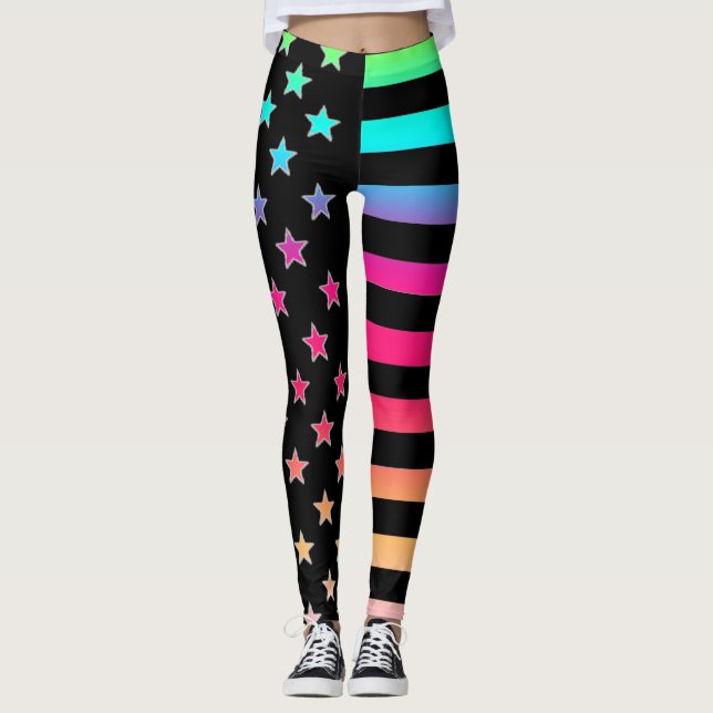 US Flagge Leggings (Vorderseite)
