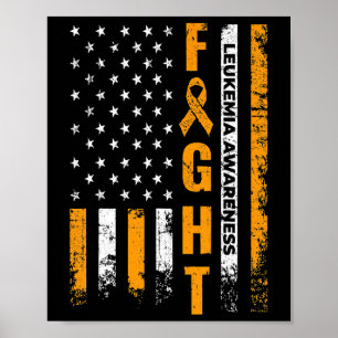 US-Flagge Leukämie Bewusstsein Krebs Überlebende G Poster