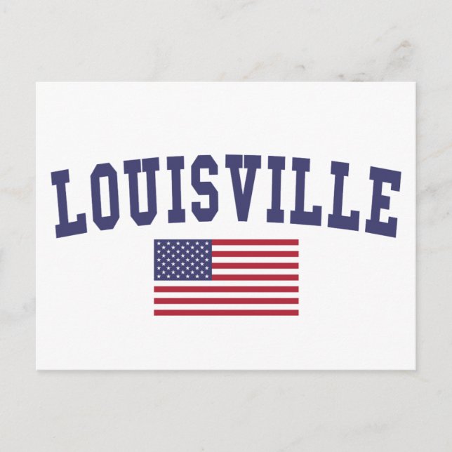 US-Flagge Louisville Postkarte (Vorderseite)