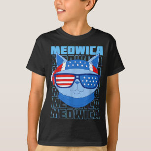 US-Flagge lustige Katze Meme patriotische Meowica T-Shirt