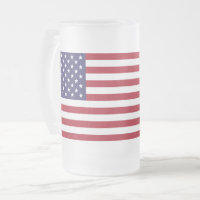 US-Flagge Mattiert 16 oz Mattierte Tasse aus Glas