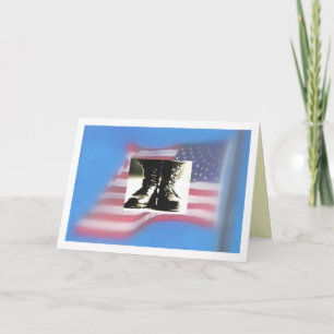 US-Flagge, militärische Kampfstiefel Karte