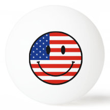 US-Flagge mit mildem Gesicht