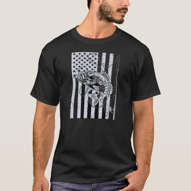 US-Flagge mit T - Shirt (Vorderseite)