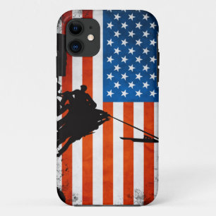 US-Flagge mit Veteranen-Silhouetten Case-Mate iPhone Hülle