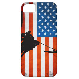 US-Flagge mit Veteranen-Silhouetten Case-Mate iPhone Hülle