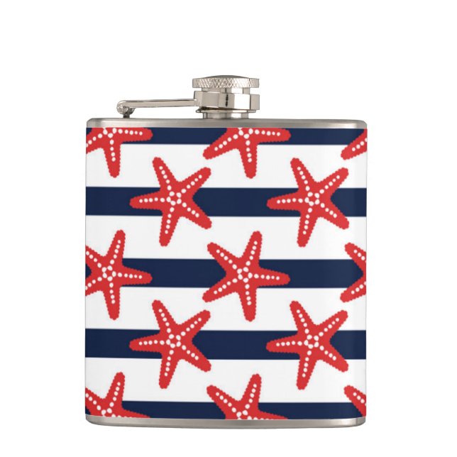 US Flagge-Muster Flachmann (Vorderseite)