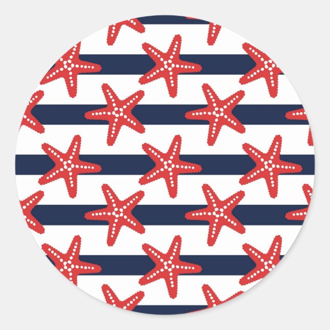 US Flagge Muster Runder Aufkleber (Vorderseite)