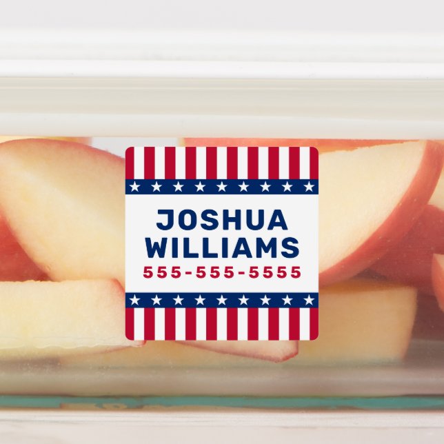 US Flagge name Telefon Etiketten (Befestigt)