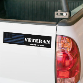 US-Flagge NAVY BLAU - Veteran - Zu tragen lohnt Autoaufkleber