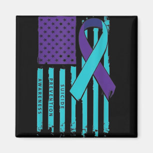US-Flagge Niemand kämpft allein Suizidprävention A Magnet