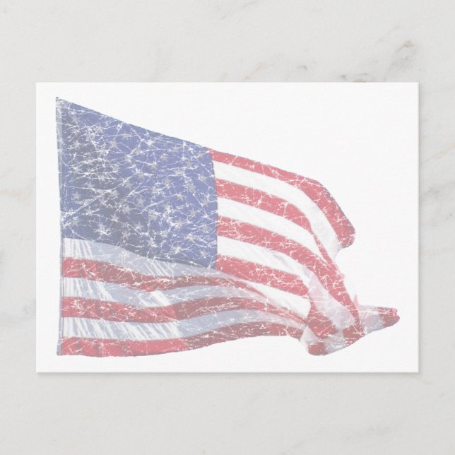 US-Flagge - Not Postkarte (Vorderseite)