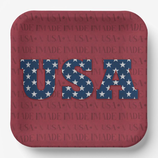 US FLAGGE Paper Plate Pappteller (Vorderseite)