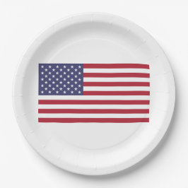 US FLAGGE PAPPTELLER