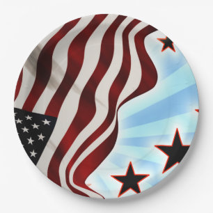 US-Flagge Pappteller