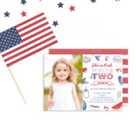 US Flagge Party Fotokarte