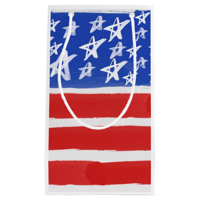 US Flagge, Patriotic, 4. Juli Kleine Geschenktüte (Vorderseite)