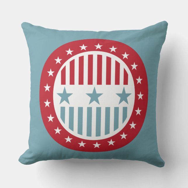 US Flagge Patriotic 4. Juli Pillows Kissen (Vorderseite)