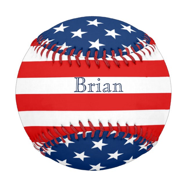 US Flagge Patriotic Custom Baseball (Rückseite)