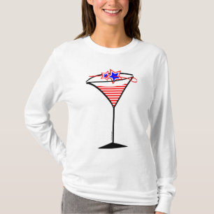 US Flagge Patriotic Martini T-Shirt