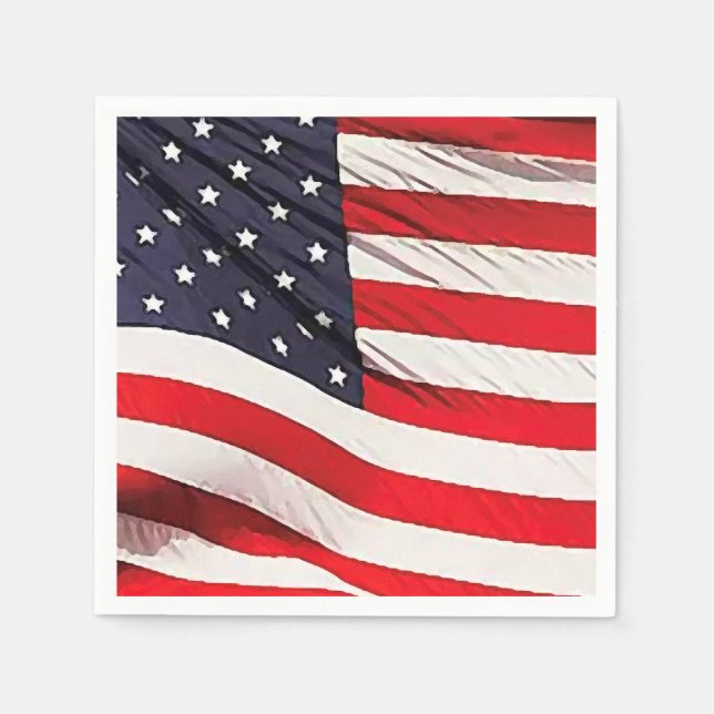 US-Flagge Patriotisch Serviette (Vorderseite)