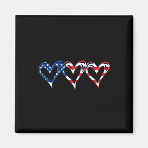 US-Flagge Patriotische amerikanische Herzstreitkrä Magnet