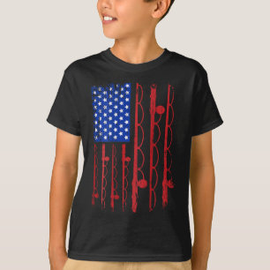 US-Flagge Patriotische Angelgeschenke 4. Juli Desi T-Shirt