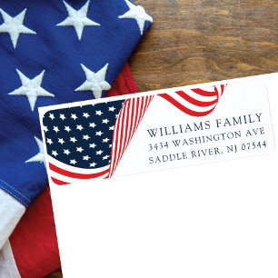 US Flagge - Patriotische Rücksendeadresse