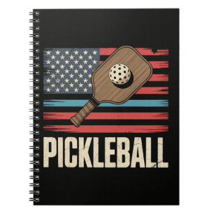 US-Flagge Pickleball Notizblock